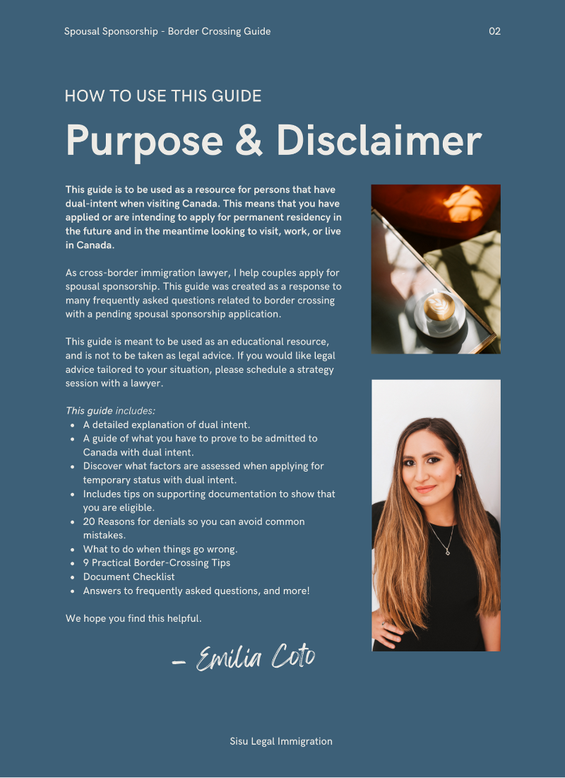 Spousal Sponsorship Border Crossing Guide