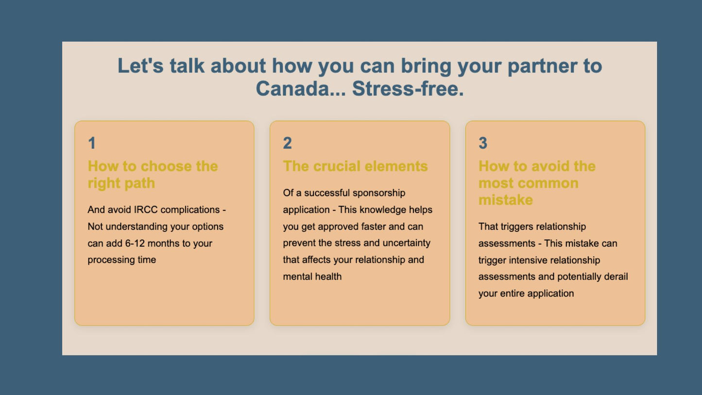 Canadian Spousal Sponsorship Masterclass