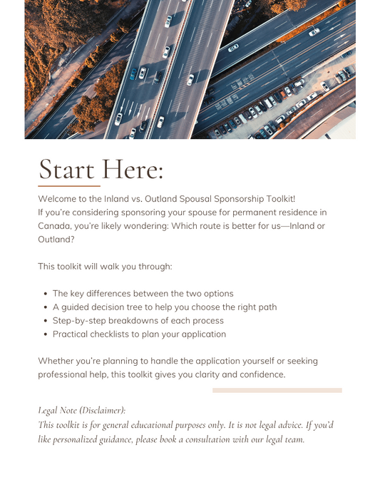 Inland vs Outland Spousal Sponsorship Decision-Making Toolkit