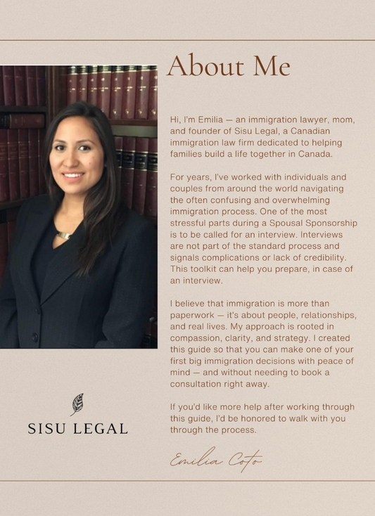 Canadian Spousal Sponsorship Interview Preparation Workbook