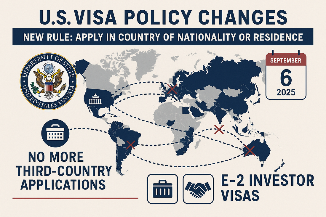 E-2 Visa Changes in 2025: No More Third-Country National Visa Processing